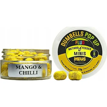 Boilies Meus Dumbells Fluo Pop Up 8 mm Pomeranč Minis