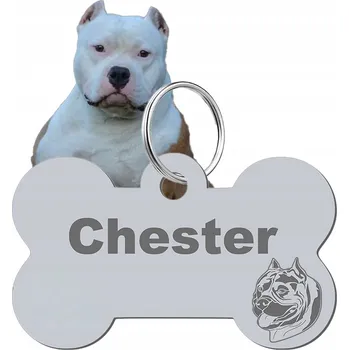 psí známka Adresář, identifikační známka kost ve tvaru kosti Mejk Jewellery stříbrná