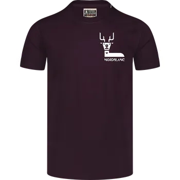 Pánské bavlněné tričko NORDBLANC ANTLERS NBFMT8138 HNĚDÁ XL