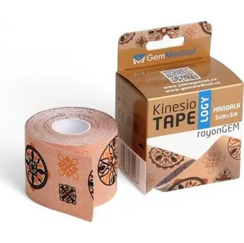 Tejpovací páska Hedvábně jemný tejp - 5 cm x 5 m, mandala