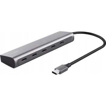 USB hub Trust 25136 USB-C hub se 4x USB-C + PD 100W Rozbočovač 5 portů