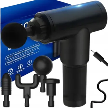 Masážní přístroj MASÁŽNÍ PŘÍSTROJ PISTOLE NA TĚLO MASSAGE GUN PRO S BATERIÍ VÝKONNÁ