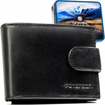 Peněženka Peterson pánská peněženka z pravé kůže černá - muž