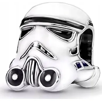 Přívěsek Přívěsek STŘÍBRO 925 Charms Korálek Star Wars Stormtrooper Hvězdné Války