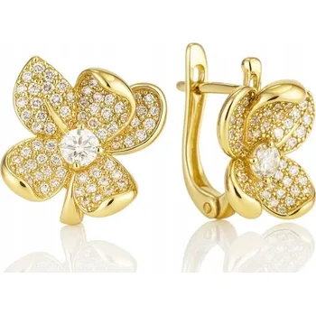 Náušnice ECARLA náušnice z chirurgické oceli pozlacené 14karátovým zlatem KST3427