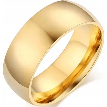 Prsten Zlatý prsten z chirurgické oceli 8mm Velikost 17