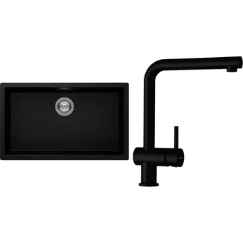 Granitový dřez Set Schock S15-1 (dřez Kaia N-100XL Puro + baterie Epos Puro)