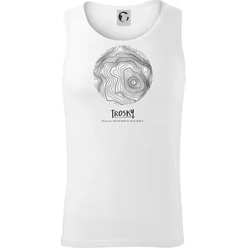 Pánské termoprádlo Trosky - vrstevnice v kruhu - Tílko pánské Core - 2XL ( Bílá )
