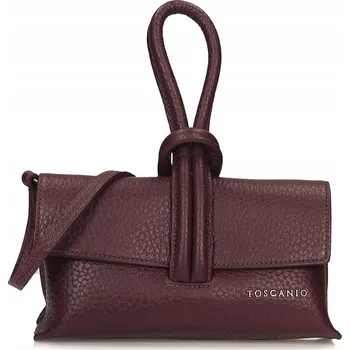 Kabelka Toscanio kabelka psaníčko z přírodní lícové kůže fialová