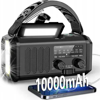 IP kamera PŘENOSNÉ SOLÁRNÍ RÁDIO S KLIKOU, ALARMEM, DYNAMEM, NOUZOVOU SVÍTILNOU - ČERNÉ