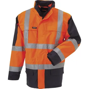 pracovní bunda ZATEPLENÁ REFLEXNÍ ZIMNÍ BUNDA PÁNSKÁ PRACOVNÍ PARKA HI-VIS 3v1 vel. XL