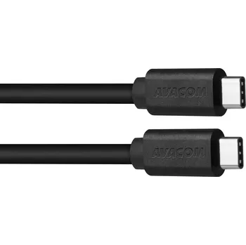 Datový kabel AVACOM datový a nabíjecí kabel USB Type-C - USB Type-C, 40cm, černá