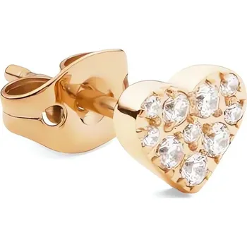 Šperk Pozlacená single náušnice Srdce s krystaly DW00400868 Daniel Wellington