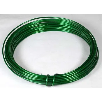 Vázací drát Vázací drátek alu. - 2 mm x 12 m, 100 g, zelený