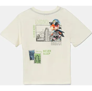 Dětské bavlněné tričko United Colors of Benetton 35RYG10I7.P.Seasonal béžová 01X, vel. 98