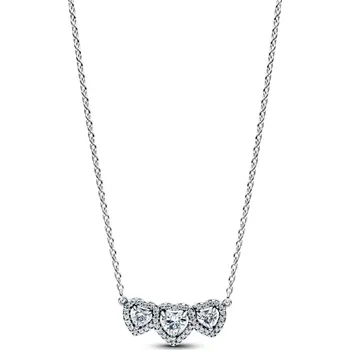 Oblečení a móda PANDORA náhrdelník Halo trilogie srdcí