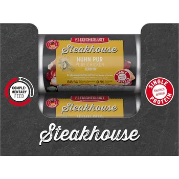 Krmivo pro psa 12x500g Fleischeslust Steakhouse Sensitive - Čisté kuřecí