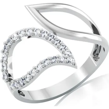 Šperk Couple, Originální prsten Talim, bílé zlato se zirkony, vel. 55, prům. 17.5 mm, 585-66-1-0316.1B00.0.55.001