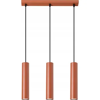 Závěsné svítidlo LAGOS 3L okrově červené trubice do jídelny obývacího pokoje ložnice LED