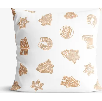 Povlak na polštářek Vánoční dekorační povlak na polštář - Perníčky 40 x 40 cm