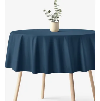 ubrus Kulatý ubrus 100% bavlněné plátno - námořnický modrý Ø 100 cm
