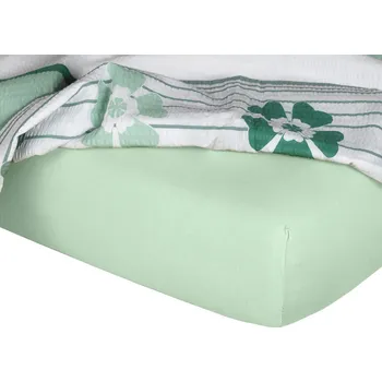 Bytový textil DADKA VRACOV Jersey prostěradlo mentolové Rozměr: 80x140x10