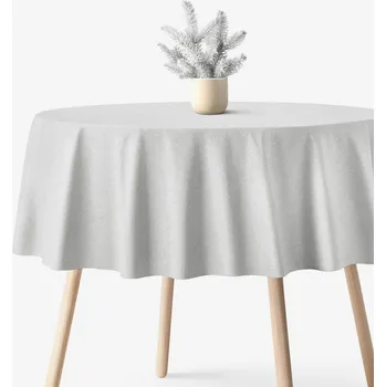 ubrus Exkluzivní kulatý ubrus - stříbrný se třpytkami Ø 100 cm