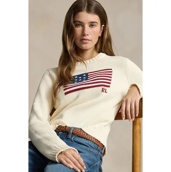 Pánský svetr Bavlněný svetr Polo Ralph Lauren 211896939 béžová 01X, vel. XS