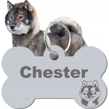 psí známka Adresář, identifikační známka kost ve tvaru kosti Mejk Jewellery stříbrná