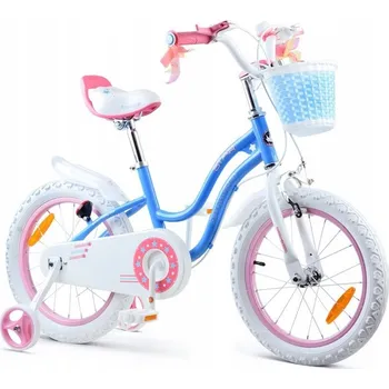 Dětské kolo ROYALBABY DÍVČÍ KOLO STAR GIRL 16 PALCŮ KOŠÍK BOČNÍ KOLEČKA RB16G-1