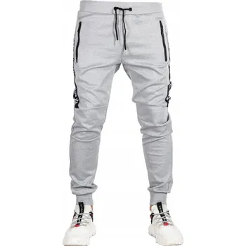 Dámské kalhoty VEL.5XL Teplákové kalhoty JOGGERY šedé MADLEN