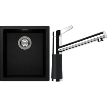 Kuchyňský dřez Set Schock S12-4 (dřez Kaia N-100S Magma + baterie SC-510 Magma)