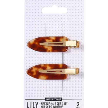 Sister Young Lily Dark Brown - sponky do vlasů, pro líčení, 2 ks