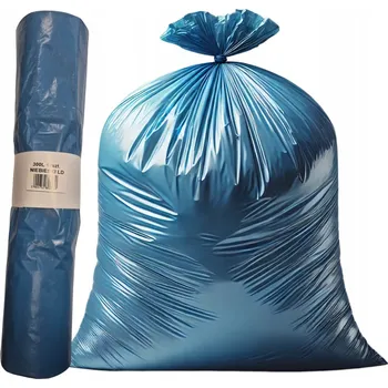 Pytle na odpadky Silné pytle na odpadky 300L 30µ | 10 ks | Modré LDPE