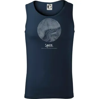 Smrk - vrstevnice v kruhu - Tílko pánské Core - L ( Námořní modrá (téměř černá) )