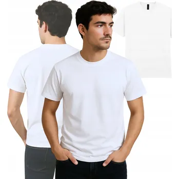 Pánské tričko TRIČKO Pánské bílé Tričko GILDAN s krátkým rukávem, 100% Bavlna vel. 3XL