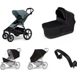 Městský kočárek Thule Urban Glide 4-wheel Mid blue + korbička Black AKČNÍ SET 5V1