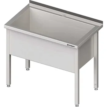 Nerezový dřez STALGAST Stůl s jednokomorovou mycí vanou 1200x600x850 mm | STALGAST, 981346120