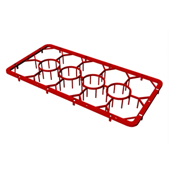 Stavební pojivo Nástavec základní plastový na sklednice 14 pozic 50x50x4 | REDFOX - C 1412
