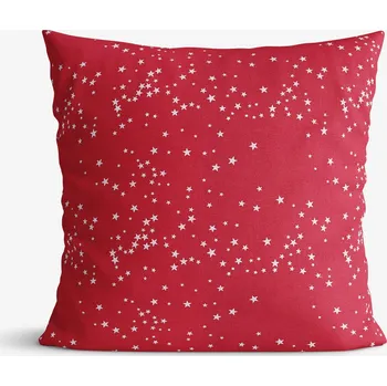 Povlak na polštářek Dekorační povlak na polštář Valencia - Hvězdičky na červené 40 x 40 cm