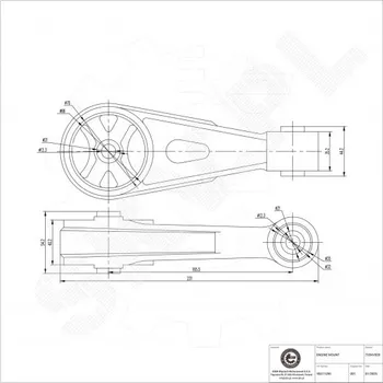 Zavěšení motoru Přední silentblok motoru Chevrolet Spark 95211295 ESEN SKV