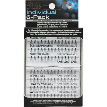 Péče o řasy a obočí Ardell Individual Combo Pack sada 56 řas v 6 baleních Černé trsy řas