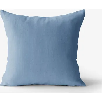 Povlak na polštářek Povlak na polštář ze lněné směsi - modrý 30 x 50 cm