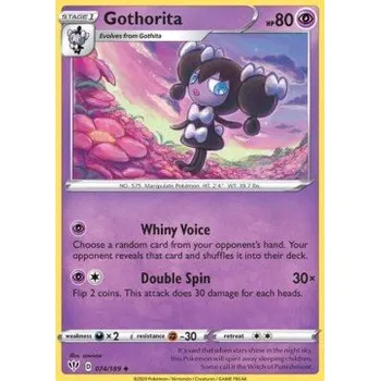 Karetní hra Pokémon DAA 074/189 Gothorita - Darkness Ablaze Stav: Near Mint, Verze: REVERSE HOLO