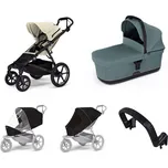 Městský kočárek Thule Urban Glide 4-wheel Soft beige + korbička Mid blue AKČNÍ SET 5v1