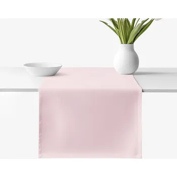 ubrus Běhoun na stůl 100% bavlněné plátno - pudrově růžový 20x120 cm