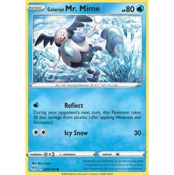 Karetní hra Pokémon DAA 035/189 Galarian Mr. Mime - Darkness Ablaze Stav: Near Mint, Verze: REVERSE HOLO