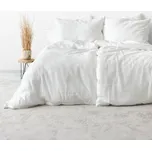 Povlečení ze lněné směsi - bílé 140 x 200 a 70 x 90 cm