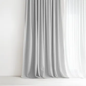 Závěs Dekorační závěs - šedý 140x150 cm