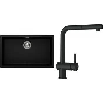 Kuchyňský dřez Set Schock S15-2 (dřez Kaia N-100XL Magma + baterie Epos.120 Magma)